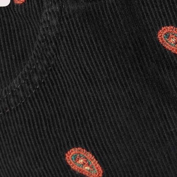 NWT Re/Done 70's Loose Flare Women's Size 23 Black Rust Paisley Corduroy $450 - Picture 7 of 15